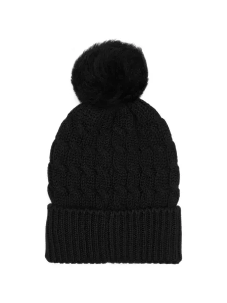 Căciulă Moncler Grenoble tricotate cu pompoane negru