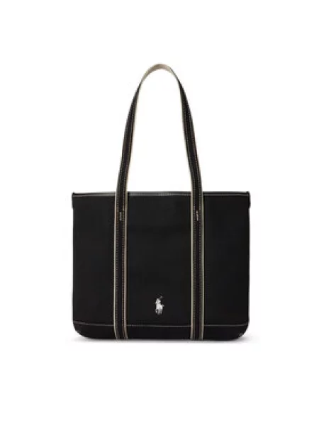 Polo Ralph Lauren Shopper táska ekrü fekete