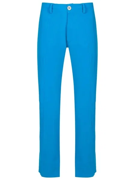 Pantaloni Amir Slama cu talie joasă albastru