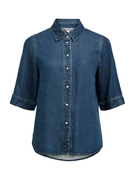 OBJECT Bluză OBJFRAME denim albastru