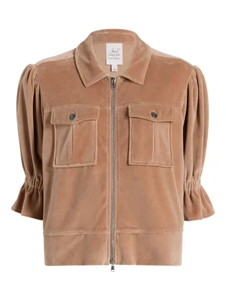 Geacă Cinq A Sept din velur maro