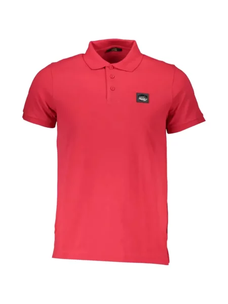 Tricou polo Cavalli Class cu autograf roșu