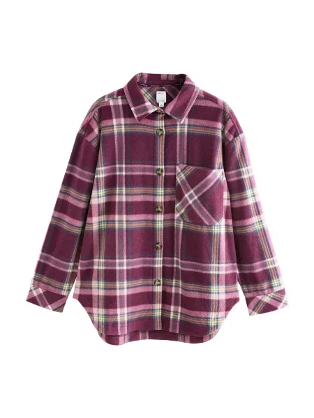 Next Bluză bej / albastru marin / roșu burgundy alb