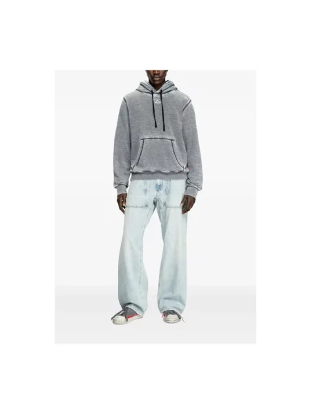Bluza z kapturem Diesel z kapturem szara