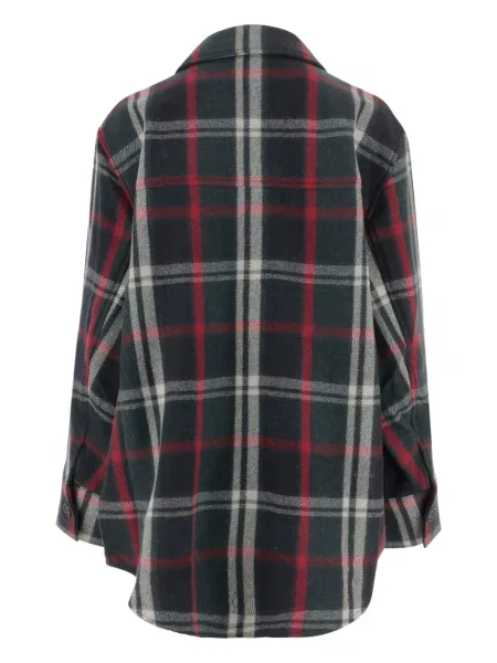 Кариран вълнен суичър с качулка Polo Ralph Lauren бродиран зелено