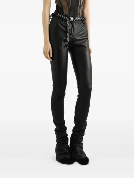 Pantaloni Dolce & Gabbana din piele negru