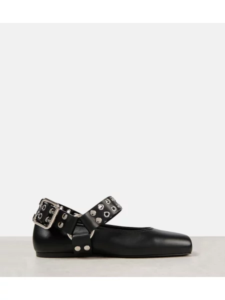 Pantofi cu toc Alaïa din piele cu tepi negru