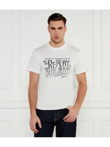 Replay Tricou alb