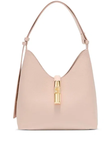 Кожена кожена чанта Furla розово