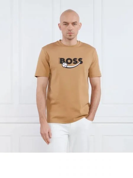 BOSS BLACK Póló Tiburt fekete