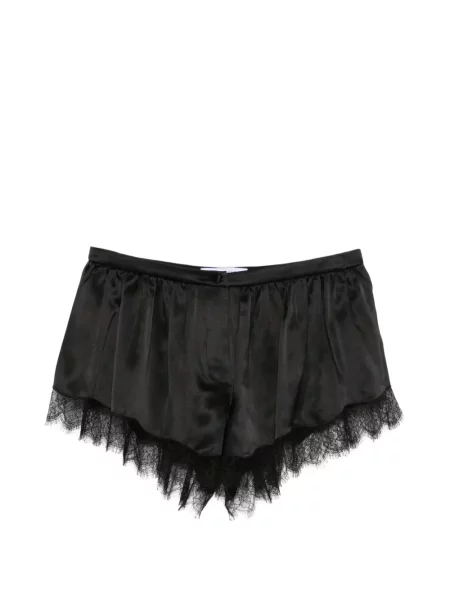 Pantaloni scurți Françoise din satin negru
