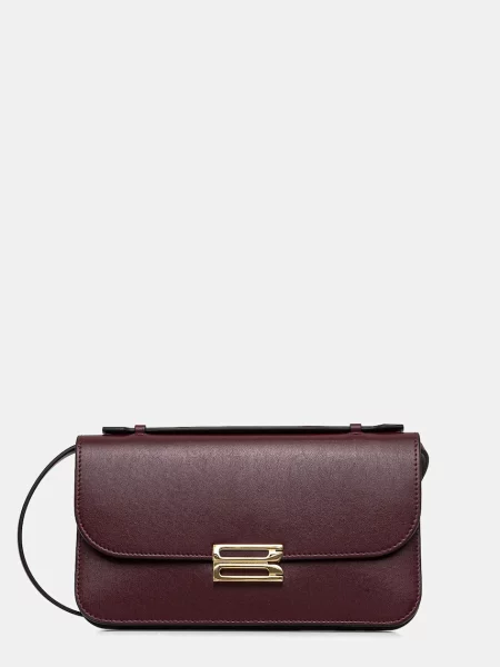 Torebka Victoria Beckham skórzana do kolan czerwona