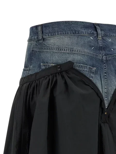 Fustă din denim Maison Margiela negru