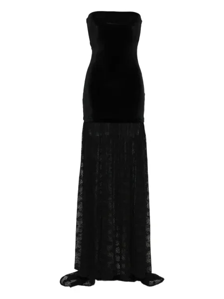 Rochie maxi Atu Body Couture din dantelă de costum negru