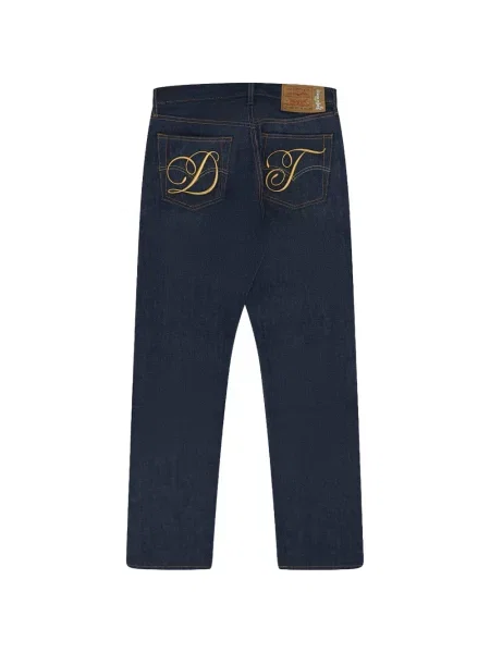 Blugi Denim Tears cu broderie albastru