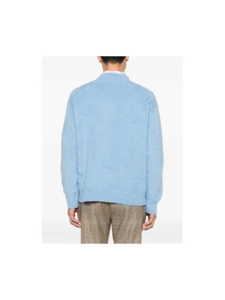 Sweter Roberto Collina wełniany niebieski