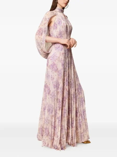 Rochie Twinset cu model floral cu imagine plisată