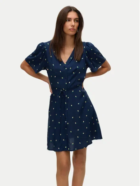Vero Moda Rochie de vară Alba Bleumarin galben