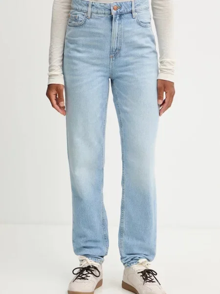 BOSS Orange jeans high waist albastru