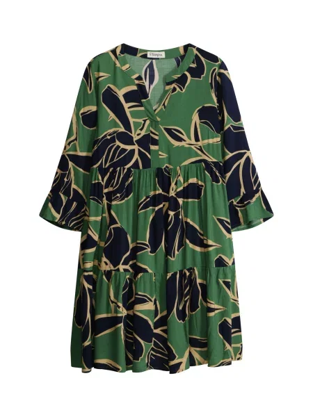 Bonprix Rochie galben curry / verde negru