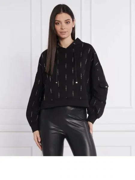 Liu Jo Sport Hanorac | Cropped Fit negru