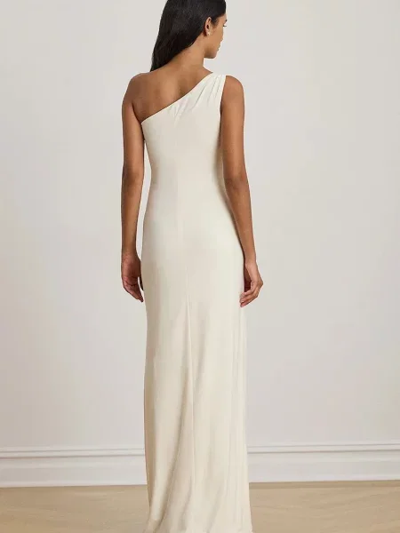 Lauren Ralph Lauren sukienka maxi dopasowana beżowy