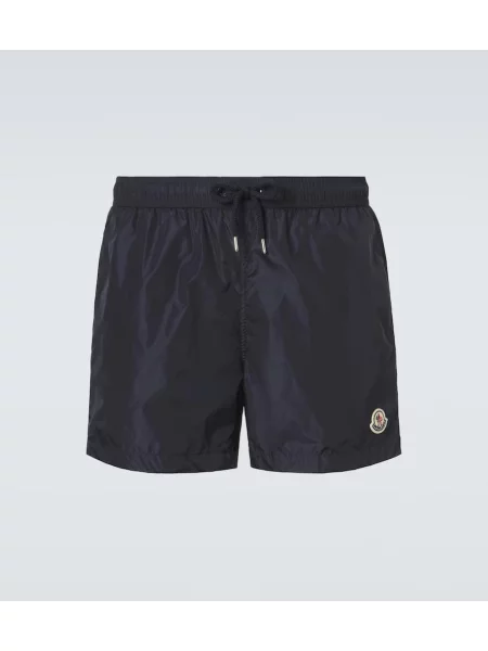 Slip de baie Moncler cu autograf albastru