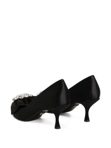 Pantofi cu toc Dolce & Gabbana cu funde negru