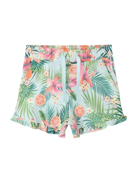 NAME IT Pantaloni NMFJUNNI deschis / verde iarbă / portocaliu / fucsia albastru