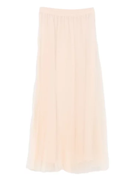 Fusta plisata Ermanno Scervino plisată până la genunchi roz