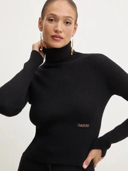 Patou sweter wełniany czarny