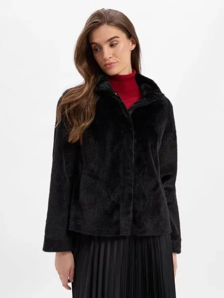 Marie Lund kurtka ze sztucznego futra Kobiety jednolity 34 czarny