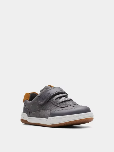 Детские кроссовки Clarks серые