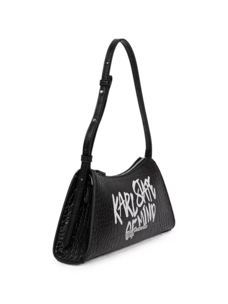 Geantă Karl Lagerfeld Jeans cu imagine negru
