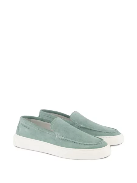 Chiloți Woolrich din piele de căprioară slip-on verde