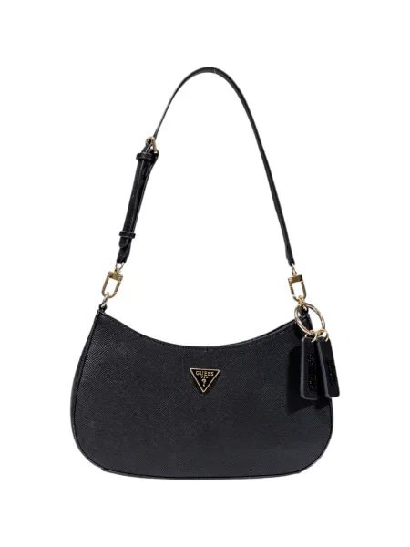 Lniana torebka Guess czarna