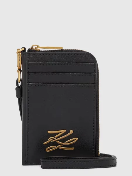 Кожен портфейл Karl Lagerfeld K/AUTOGRAPH черно