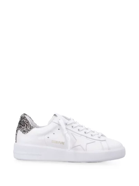 Sneakerși Golden Goose cu imagine cu model leopard alb