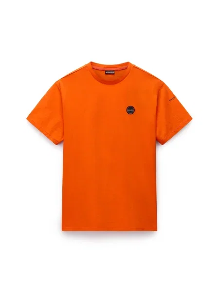 NAPAPIJRI Tricou S-Badge închis / negru portocaliu