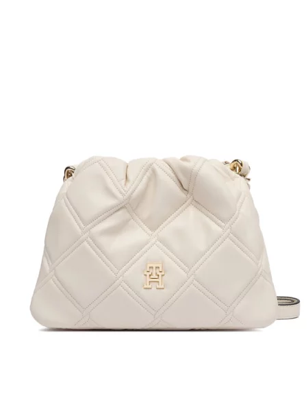 Geantă Tommy Hilfiger Th Feminine Mini Crossover Crem bej