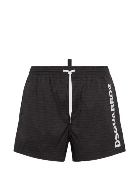 Slip de baie Dsquared2 cu imagine negru