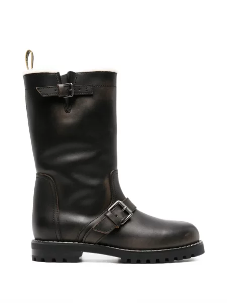 Botine Fendi din piele alb