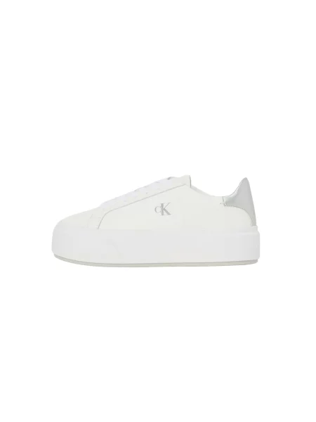 Calvin Klein Teniși din piele FLATFORM alb