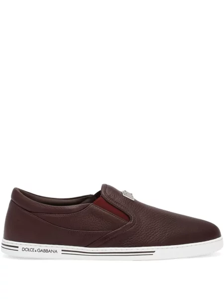 Sneakerși Dolce & Gabbana slip-on roșu