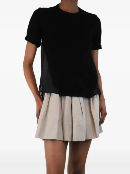 Top N°21 cu model floral din dantelă negru