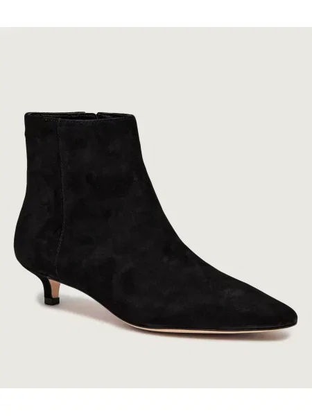LAUREN RALPH LAUREN Botine cu subțire Francesca | piele întoarsă negru