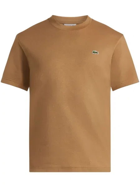 Tricou Lacoste cu aplicații maro