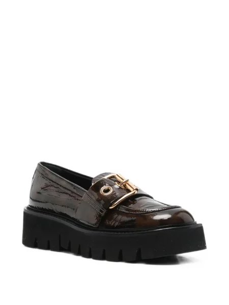 Pantofi loafer Agl cu cataramă maro