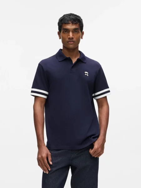 Karl Lagerfeld Tricou Ikon bleumarin alb