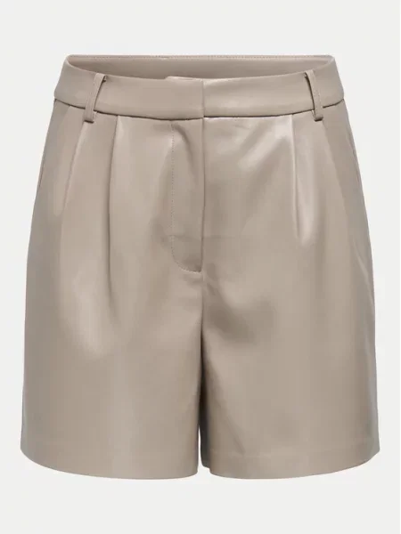 ONLY Шорти зі штучної шкіри Saramy бежевий